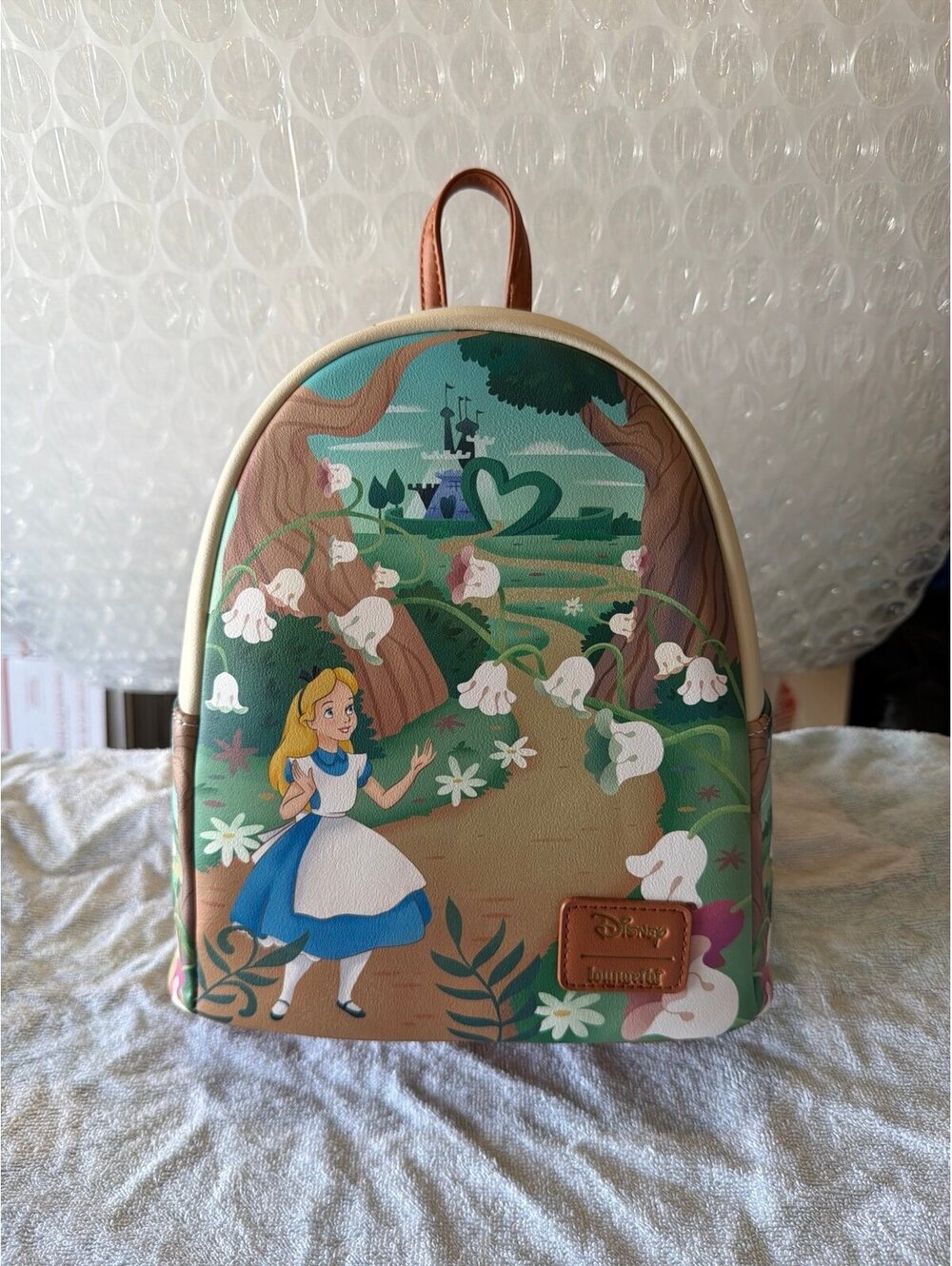 Loungefly Disney Alice in Wonderland Flower Walkway Backpack NWT